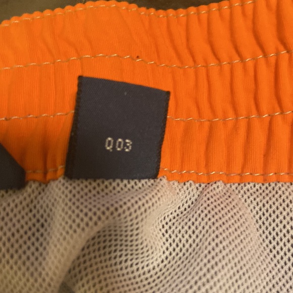 Men’s 3XL Olive w Orange accents and tan piping Polo by Ralph Lauren swim trunks - Picture 11 of 12